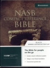 NASB - Compact Reference Bible (black, bonded leather with button flap)