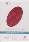 Personal Reference Bible - ESV (Trutone, berry, floral design)