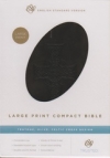 Large Print Compact Bible - ESV (Olive, Celtic Cross Design)