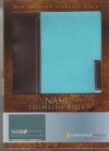 NASB - Thinline Bible (Italian duo-tone, chocolate/turquoise, imitation leather)