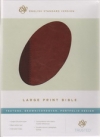 (ESV) - Large Print Bible (TruTone, brown/cordovan, portfolio, imitation leather