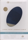 Large Print Compact Bible - ESV (TruTone, navy/taupe, curve design) 