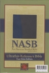 Ultrathin Reference Bible - NAS (blue/gray, Leathertex)
